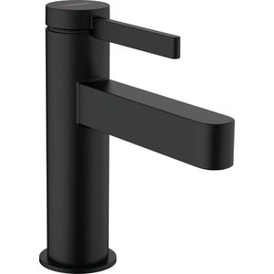 Baterie lavoar Hansgrohe Finoris 100 ventil push-open negru mat imagine