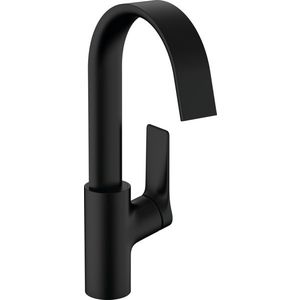 Baterie lavoar Hansgrohe Vivenis 210 cu pipa rotativa ventil pop-up negru mat imagine