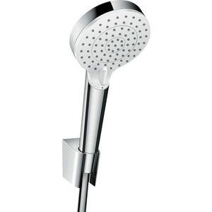 Set dus Hansgrohe Crometta 100 Vario cu para agatatoare si furtun de dus 1.6m alb-crom imagine