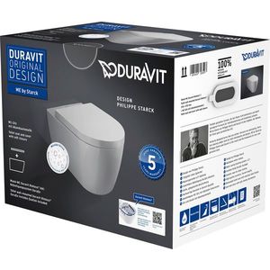 Set vas WC suspendat Duravit ME by Starck Rimless WonderGliss 57x37cm cu capac inchidere lenta imagine