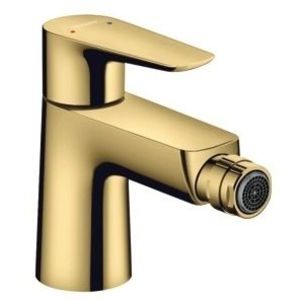 Baterie bideu Hansgrohe Talis E cu ventil pop-up gold optic lustruit imagine