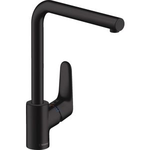 Baterie bucatarie Hansgrohe Focus 280 negru mat imagine