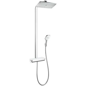 Showerpipe Hansgrohe Raindance Select E 360 white-crome imagine