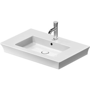 Lavoar Duravit White Tulip 75cm montare pe mobilier ventil ceramic alb imagine