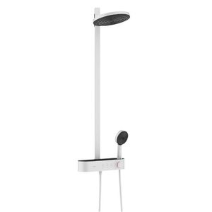 Coloana de dus Hansgrohe Pulsify S 260 2jet EcoSmart cu baterie termostatata ShowerTablet Select 400 alb mat imagine