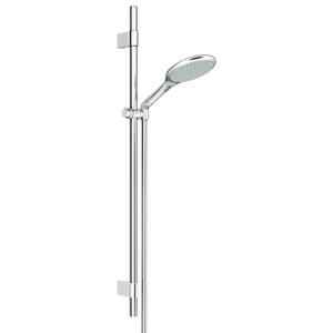 Set de dus Grohe Rainshower Solo 150 cu bara de dus 90cm furtun 175cm si para de dus cu doua jeturi crom imagine