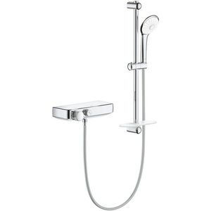 Baterie dus termostatata Grohe Grohtherm SmartControl cu set de dus cu bara de 600mm crom imagine