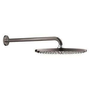 Palarie de dus Grohe RainShower Cosmopolitan 310 38cm si brat de dus 38cm de perete hard graphite imagine