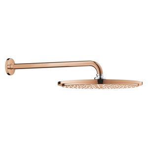 Palarie de dus Grohe RainShower Cosmopolitan 310 38cm si brat de dus 38cm de perete warm sunset imagine