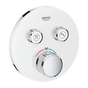 Baterie cada - dus termostatata Grohe Grohtherm SmartControl Round montaj incastrat necesita corp ingropat moon white imagine