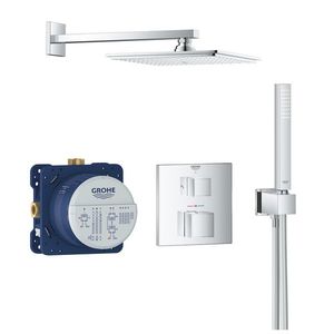 Sistem de dus incastrat Grohe Grohtherm Cube Perfect cu Rainshower Allure 230 crom imagine