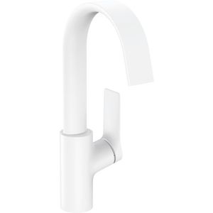 Baterie lavoar Hansgrohe Vivenis 210 cu pipa rotativa ventil pop-up alb mat imagine