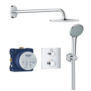 Sistem de dus incastrat Grohe Grohtherm Perfect cu Rainshower Cosmopolitan 210 crom imagine