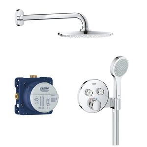 Sistem de dus incastrat Grohe Grohtherm SmartControl Perfect Round crom imagine