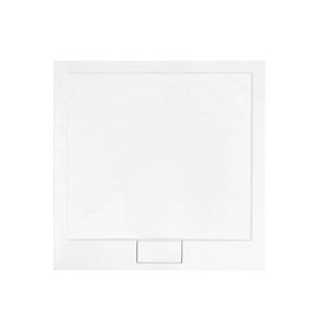 Cadita dus patrata Besco Axim Ultraslim 90x90x4.5cm alb imagine