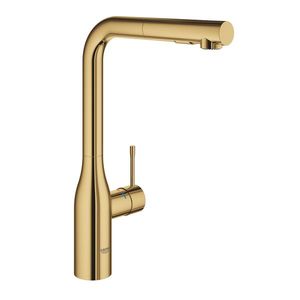 Baterie bucatarie Grohe Essence cu dus extractibil dual spray pipa L cool sunrise imagine