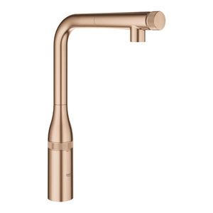 Baterie bucatarie Grohe Essence SmartControl cu dus extractibil pipa L brushed warm sunset imagine