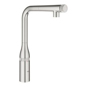 Baterie bucatarie Grohe Essence SmartControl cu dus extractibil pipa L supersteel imagine