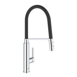 Baterie bucatarie Grohe Feel cu pipa flexibila ProfiSpray crom imagine