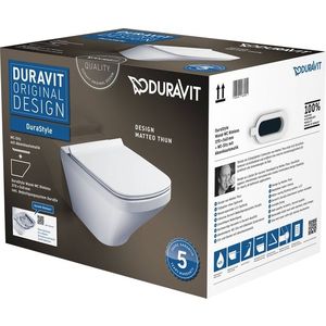 Set vas WC suspendat Duravit Durastyle Rimless cu capac inchidere lenta imagine