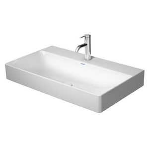 Lavoar Duravit DuraSquare 80x47 cm fara preaplin cu capac ceramic pentru ventil inclus si finisaj suplimentar imagine