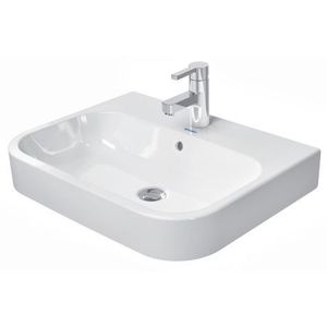 Lavoar Duravit Happy D.2 60x46cm WonderGliss montare pe blat alb imagine