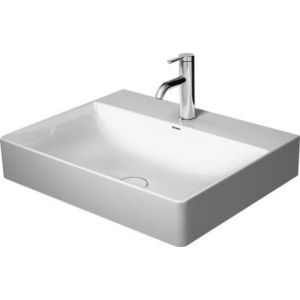 Lavoar Duravit DuraSquare 60x47cm fara preaplin cu capac ceramic pentru ventil inclus alb imagine