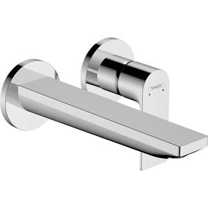 Baterie lavoar Hansgrohe Rebris E EcoSmart cu pipa 200mm montaj incastrat necesita corp ingropat crom imagine