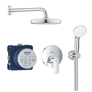 Sistem de dus incastrat Grohe Eurosmart Cosmopolitan cu set de dus Perfect Tempesta 210 crom imagine