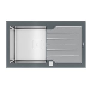 Chiuveta bucatarie Teka Premium RS15 1B 1D 86 860x510cm inox + sticla Stone Grey imagine