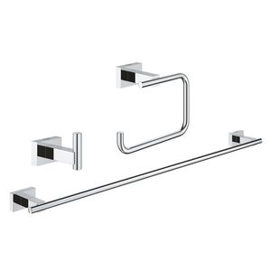 Set 3 accesorii baie Grohe Essentials Cube Guest 3-in-1 crom imagine