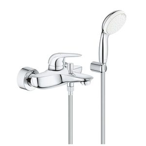 Baterie cada Grohe Eurostyle cu set de dus cu agatatoare crom imagine