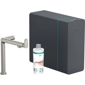 Baterie bucatarie Hansgrohe Aqittura M91 cu sistem de filtrare SodaSystem 240 inox imagine