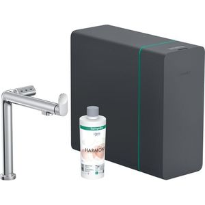 Baterie bucatarie Hansgrohe Aqittura M91 cu sistem de filtrare SodaSystem 240 crom imagine