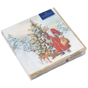 Set servetele hartie Villeroy & Boch Winter Specials L-Napkin Santa with Tree 33x33cm imagine