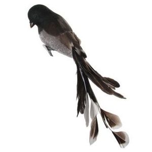 Decoratiune Deko Senso Feather Bird 25cm maro imagine