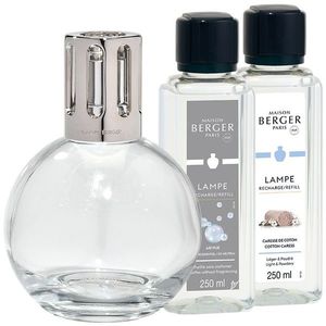 Set Maison Berger lampa catalitica Essentielle Ronde cu parfum Caresse de Coton si So Neutral imagine