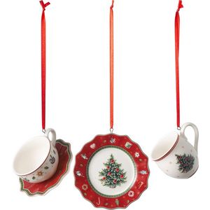 Set 3 decoratiuni brad Villeroy & Boch Toy\'s Delight Decoration Tableware rosu imagine