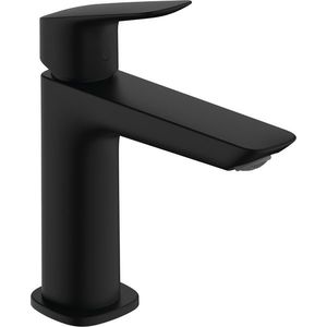 Baterie lavoar Hansgrohe Logis 110 Fine ventil push-open negru mat imagine