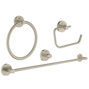 Set accesorii baie Grohe Essentials Master 4-in-1 nichel periat imagine