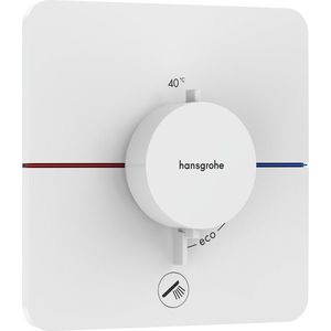 Baterie cada - dus termostatata Hansgrohe ShowerSelect Comfort Q cu montaj incastrat necesita corp ingropat alb mat imagine