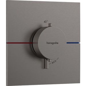 Baterie cada - dus termostatata Hansgrohe ShowerSelect cu montaj incastrat necesita corp ingropat negru periat imagine