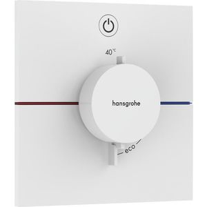 Baterie dus termostatata Hansgrohe ShowerSelect Comfort E On/Off cu montaj incastrat necesita corp ingropat alb mat imagine