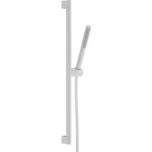 Set de dus Hansgrohe Pulsify S EcoSmart+ cu para stick 1 jet si bara de 65cm alb mat imagine