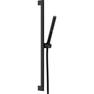 Set de dus Hansgrohe Pulsify S EcoSmart+ cu para stick 1 jet si bara de 65cm negru mat imagine