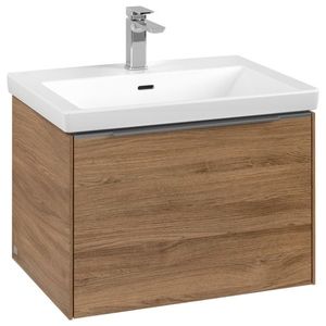 Dulap baza suspendat Villeroy & Boch Subway 3.0 cu iluminare 62x43x48cm Oak Kansas imagine