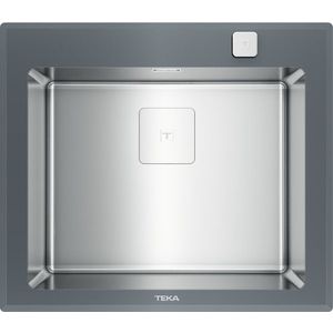 Chiuveta bucatarie Teka Premium RS15 1B 600x520mm inox + sticla stone grey imagine