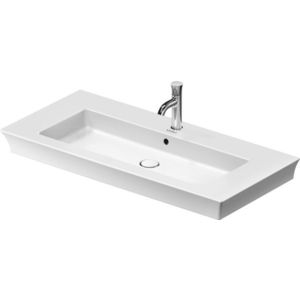 Lavoar Duravit White Tulip 105cm montare pe mobilier ventil ceramic alb imagine