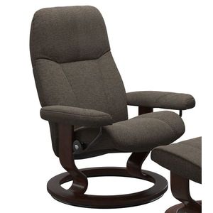 Fotoliu recliner Stressless Consul Classic M cadru maro tapiterie textil Linden Brown imagine