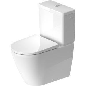 Vas wc Duravit D-Neo Rimless 37x65cm back-to-wall pentru rezervor asezat imagine